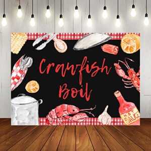 lofaris crawfish boil backdrop sign large block party birthday banner decoration crawfish boil party supplies photograph background indoor outdoor banner decorations cake table studio props 7x5ft