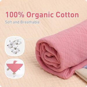 Knirose Newborn Baby Loveys Security Blanket Muslin Soft & Breathable,Organic Cotton Goose Lovies for Baby New Born Boy Girl Unisex Baby Unique Neutral Gifts for Babies Newborn Toddler