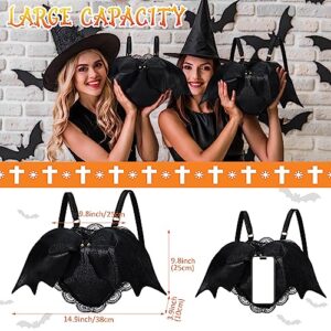 2 Pcs Gothic Purse Bat Wings PU Leather Crossbody Coffin Shape Wallet Handbags Novelty Shoulder Bag for Women Girls (Coffin and Bat)
