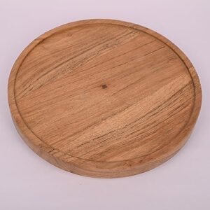 EDHAS Acacia Wood Lazy Susan Turntable for Table, Kitchen Countertop, Dining, Decorative,Countertop,Pantry (10" x 10" x 1.5")