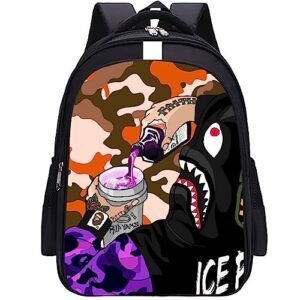 jhmygswk fashion kids backpack large capacity school backpack multiple pockets anime schoolbag-4