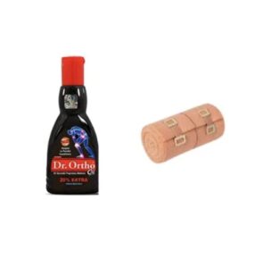 dr. ortho oil an ayurvedic medicine 100ml by dr.ortho + crepe bandage combo