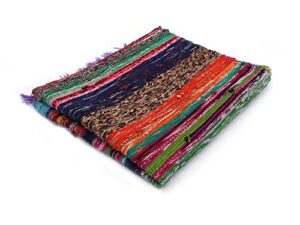 handmade braided chindi rug, rag rug, area rug, carpet rug, runner rug 3x5 ft, 4x6 ft, 5x7 ft, carpet rug (4x6 ft (28x72 inch))