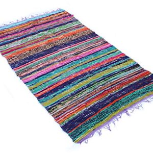 Handmade Braided Chindi Rug, Rag Rug, Area Rug, Carpet Rug, Runner Rug 3x5 Ft, 4x6 Ft, 5x7 Ft, Carpet Rug (4x6 Ft (28x72 Inch))