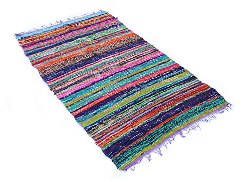 Handmade Braided Chindi Rug, Rag Rug, Area Rug, Carpet Rug, Runner Rug 3x5 Ft, 4x6 Ft, 5x7 Ft, Carpet Rug (4x6 Ft (28x72 Inch))