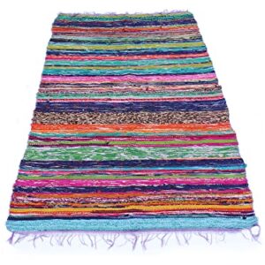 Handmade Braided Chindi Rug, Rag Rug, Area Rug, Carpet Rug, Runner Rug 3x5 Ft, 4x6 Ft, 5x7 Ft, Carpet Rug (4x6 Ft (28x72 Inch))