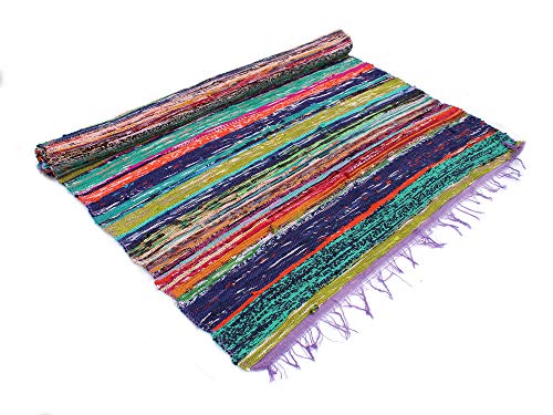 Handmade Braided Chindi Rug, Rag Rug, Area Rug, Carpet Rug, Runner Rug 3x5 Ft, 4x6 Ft, 5x7 Ft, Carpet Rug (4x6 Ft (28x72 Inch))