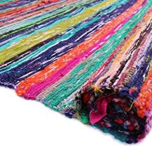 Handmade Braided Chindi Rug, Rag Rug, Area Rug, Carpet Rug, Runner Rug 3x5 Ft, 4x6 Ft, 5x7 Ft, Carpet Rug (4x6 Ft (28x72 Inch))