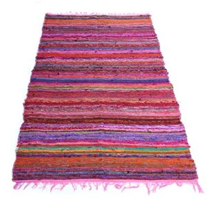 Handmade Braided Chindi Rug, Rag Rug, Area Rug, Carpet Rug, Runner Rug 3x5 Foot, 4x6 Foot, 5x7 Foot, Carpet Area Rug (3x5 Ft (36x60 Inch))