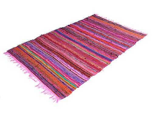 Handmade Braided Chindi Rug, Rag Rug, Area Rug, Carpet Rug, Runner Rug 3x5 Foot, 4x6 Foot, 5x7 Foot, Carpet Area Rug (3x5 Ft (36x60 Inch))