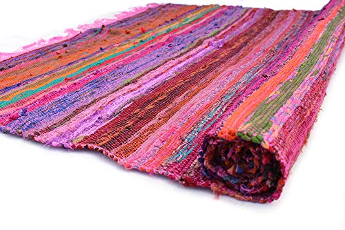 Handmade Braided Chindi Rug, Rag Rug, Area Rug, Carpet Rug, Runner Rug 3x5 Foot, 4x6 Foot, 5x7 Foot, Carpet Area Rug (3x5 Ft (36x60 Inch))