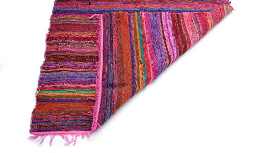 Handmade Braided Chindi Rug, Rag Rug, Area Rug, Carpet Rug, Runner Rug 3x5 Foot, 4x6 Foot, 5x7 Foot, Carpet Area Rug (3x5 Ft (36x60 Inch))