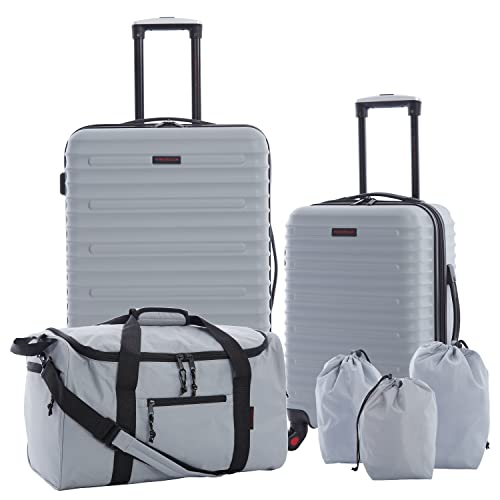 Travelers Club Orion Luggage and Travel Accessories, Grey, 6-Piece Set