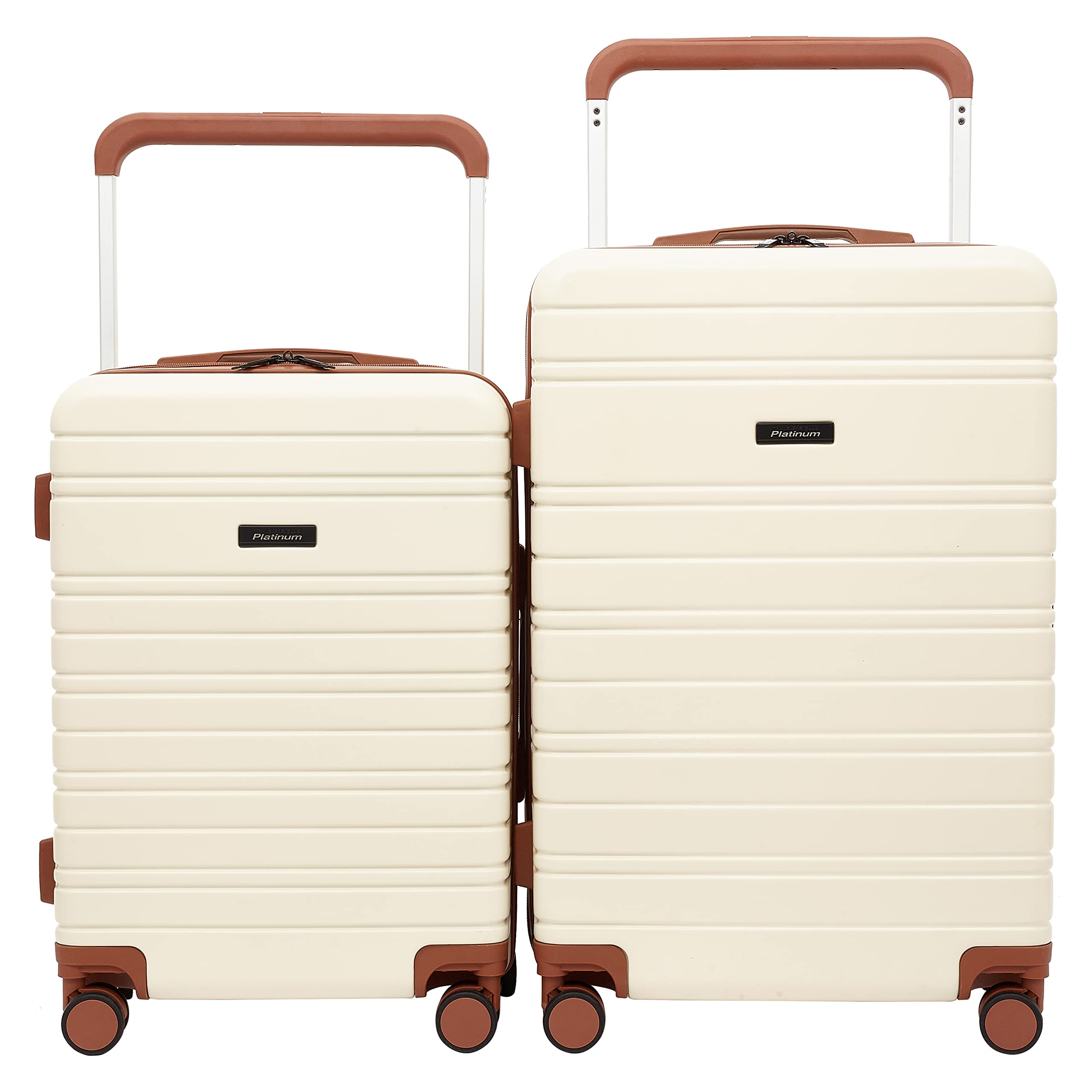 Travelers Club 20" Navigate Luggage, Ivory, 2PC Set