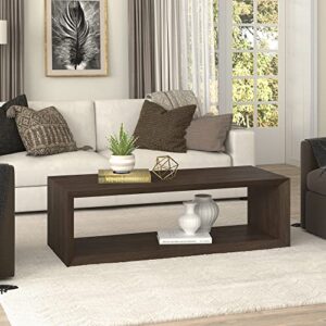 Henn&Hart Osmond Coffee Table, 58" Wide, Brown