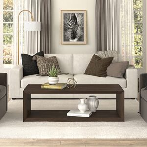 Henn&Hart Osmond Coffee Table, 58" Wide, Brown