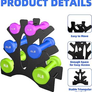 OKUGAFIT Dumbbell Rack, Weight Rack for Dumbbells, Dumbbell Rack Stand Only, Metal Weight Rack for Home Gym Exercise (without dumbbells)