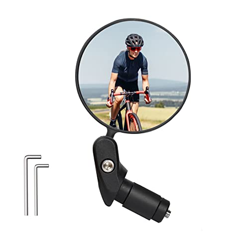 REMAROVE Bike Mirror Bicycle Rear View Mirror Adjustable Bike Bar End Mirror HD Wide Angle Convex Lens