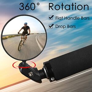 REMAROVE Bike Mirror Bicycle Rear View Mirror Adjustable Bike Bar End Mirror HD Wide Angle Convex Lens