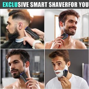 Electric Razor For Men, Rechargeable Men'S Electric Shaver, 9D Floating Head Electric Razor Rotary Shaver For Men Waterproof IPX7 Wet & Dry Shaving With Pop-Up Sideburn Trimmer Home Office Travel Trip