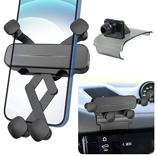 LUNQIN Car Phone Holder Mount for 2015-2023 Porsche Macan and 2019-2023 Porsche Cayenne Auto Accessories Interior Decoration Mobile Cell Smartphone Bracket