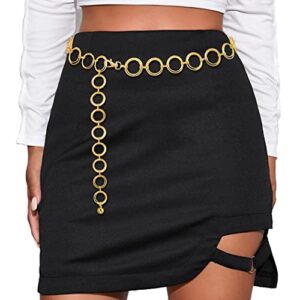 elabest o-ring chain belt waist chain belts adjustable waist body jewelry accessories women girls