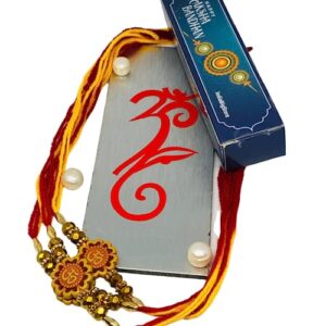 TheNext7 Set of 3 OM Rakhi, OM pendant Designer Raksha Bandhan Rakhi Gift Rakhi for brother Rakhi threads bracelets