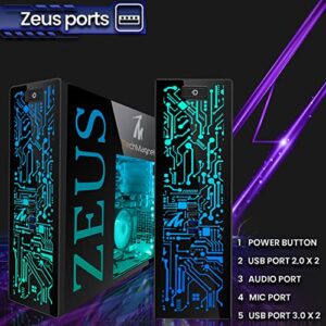 TechMagnet Gaming Desktop PC, Intel i5 4th Gen, Zeus Pro 4, GT 1030, 16GB RAM ARGB, 256GB SSD + 2TB HDD, RGB Front Panel 385 Patterns, RGB Kit, Win 10 Pro (Renewed)