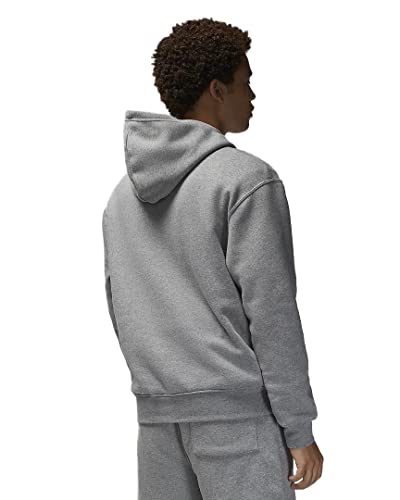 Nike Jordan Brooklyn Fleece Men's Pullover Hoodie (as1, alpha, l, regular, regular, Carbon Heather/White)