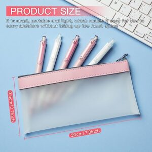 JUTOROSY 3 Pack Pencil Case Zipper Pencil Pouch, Multifunctional Clear Pen Bag Organizer Stationery Storage Bag for Office Supplies Cosmetics Makeup Travel Accessories