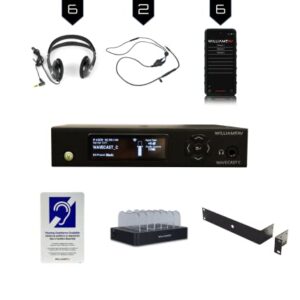 Williams AV WF SYS2C WaveCAST System with Integrated Li-Poly Battery & 6 WAV Pro Wi-Fi Receivers, Allows Users to Connect Via Bluetooth with Their Devices