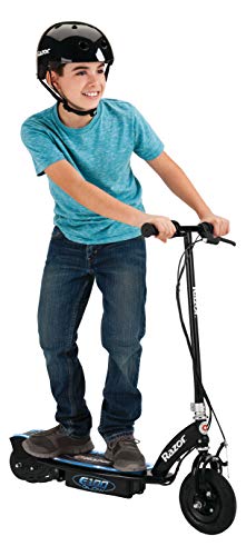 Razor E100 Electric Scooter for Kids Ages 8+ - 8" Pneumatic Front Tire, Hand-Operated Front Brake, Up to 10 mph and 40 min of Ride Time & 13111261 E100 Electric Scooter32.5 x 16 x 36