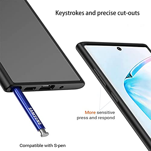 Guizzcg for Samsung Galaxy Note 10 Magnetic Case (6.3-inch) [Compatible with Magsafe] Soft TPU Bumper + Clear Back Slim Shockproof Drop Protection,Black