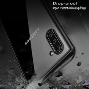 Guizzcg for Samsung Galaxy Note 10 Magnetic Case (6.3-inch) [Compatible with Magsafe] Soft TPU Bumper + Clear Back Slim Shockproof Drop Protection,Black