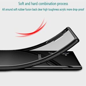 Guizzcg for Samsung Galaxy Note 10 Magnetic Case (6.3-inch) [Compatible with Magsafe] Soft TPU Bumper + Clear Back Slim Shockproof Drop Protection,Black