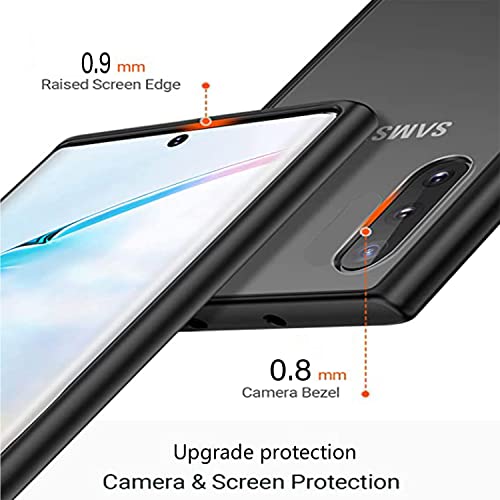 Guizzcg for Samsung Galaxy Note 10 Magnetic Case (6.3-inch) [Compatible with Magsafe] Soft TPU Bumper + Clear Back Slim Shockproof Drop Protection,Black