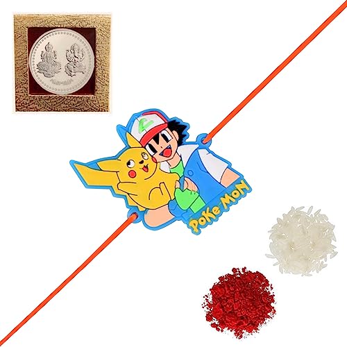 Amba Handicraft Rakhi/Rakhi for small brother/Cartoon Rakhi/Rakhi for Brother/Rakhi Set/Rudraksha Rakhi/Send rakhi to USA/Rakhi for Brother with Gift Set/Rakhi Bracelet