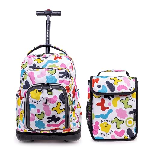 J World New York Kids' Lollipop Rolling Backpack & Lunch Bag Set, Kiddo, One Size