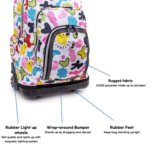 J World New York Kids' Lollipop Rolling Backpack & Lunch Bag Set, Kiddo, One Size