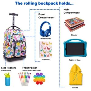 J World New York Kids' Lollipop Rolling Backpack & Lunch Bag Set, Kiddo, One Size