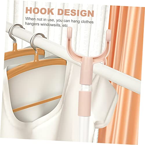 Zerodeko Retractable Clothes Rail Outdoor Clothing Adjustable Hitch Plastic Hanger Household Clothes Forks Garment Hook Reach Pole Closet Rods for Hanging Clothes Simple Pole for Clothes