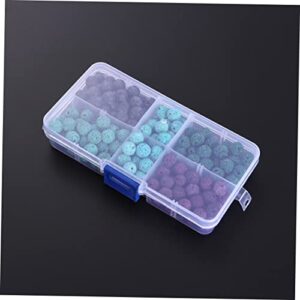 VILLFUL 1 Box 200pcs Colorful Beads Crystal Jewelry Necklace Beads Bead Charms for Bracelets Lava Gemstone Beads Necklace Accessories Jewelery Making Beads Loose Beads Beading Jewelry Set