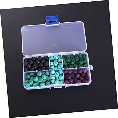 VILLFUL 1 Box 200pcs Colorful Beads Crystal Jewelry Necklace Beads Bead Charms for Bracelets Lava Gemstone Beads Necklace Accessories Jewelery Making Beads Loose Beads Beading Jewelry Set