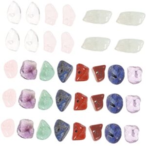 10 Sets Natural Stone Beads Crystal Chips Crystal Rocks Natural Gemstone Beads Aquarium Gravel Rock Loose Beads Irregular Gemstones Bead Bracelet Making Kit Beading Beads DIY Beads