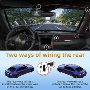 Dash Cam Front and Rear, 4K Full HD Dashcam for Cars,170°Wide Angle Dashboard Cameras with 3 Inches, Super Night Vision, G-Sensor, Loop Recording, 24 Hours Parking Monitor with 32GB Card