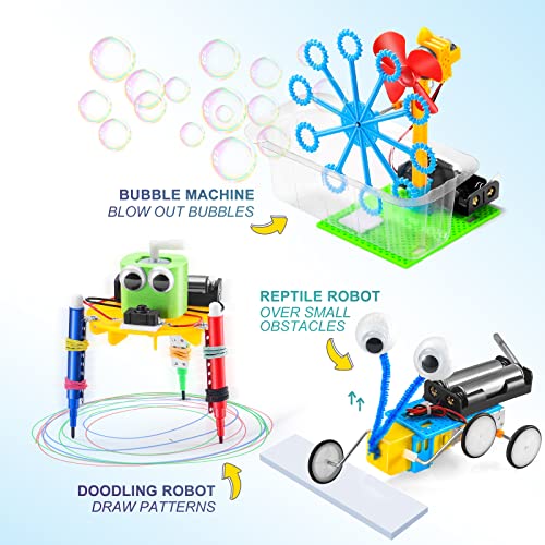 Robotics STEM Science Kits, Robot Building Kit for Kids, Electronic Toys Science Experiments Engineering Projects for Girls, DIY Activities STEM Robots for Boys to Build, Gifts for Boy & Girl