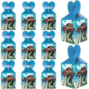 18 pcs moana party favor boxes, moana theme party candy boxes party gift boxes for birthday party supplies