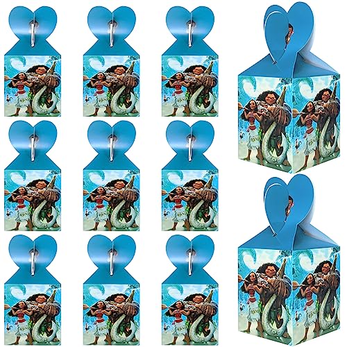 18 PCS Moana Party Favor Boxes, Moana Theme Party Candy Boxes Party Gift Boxes for Birthday Party Supplies