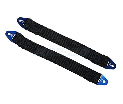 Suspension Damper Travel Limit Straps 100mm for Axial AX10 AX-10 Ridgecrest Crawler EXO SCX10 Wraith XR10 Yeti Vaterra Ascender K5 Blazer - Blue