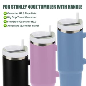 2pcs Tumbler Replacement Lids for Stanley Tumblers, No Leakage Tumbler Cup Lids Accessories for Stanley Quencher H2.0 40oz with Handle, for Adventure Quencher Travel Tumbler 40oz (Green)